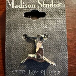 Vintage Sterling Silver Hummingbird Charm or Pendant